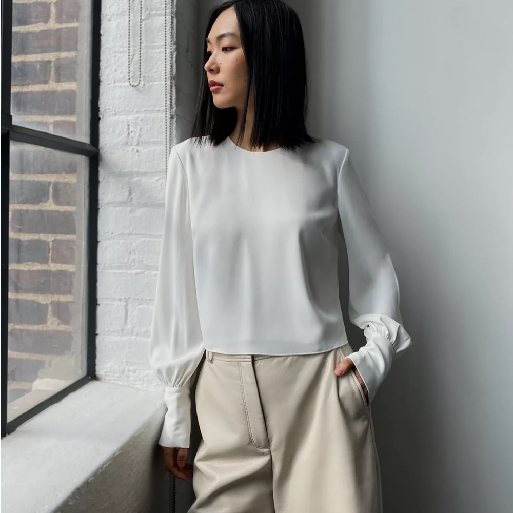Aritzia Babaton Parsons blouse pink